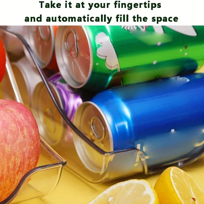 Fridge Can Dispenser & Organiser Bins – Auto-Rolling Soda & Drink Storage