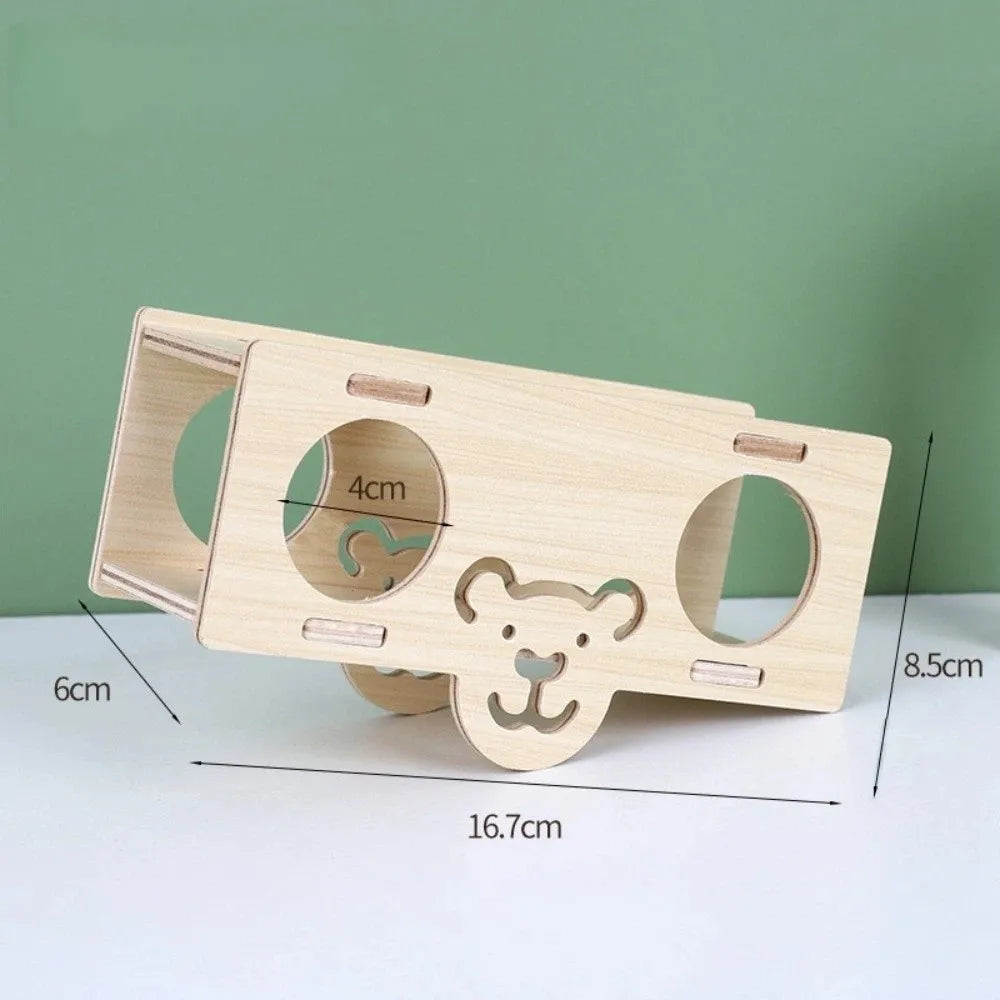 New Wooden Hamster Villa Chewable Easy to Install Platform House Durable Cage Accessories Hamster Climb Pet Supplies