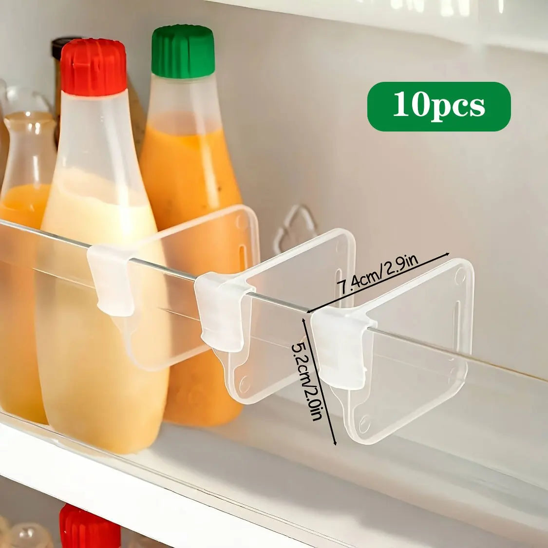 5–20 Pack Clear Fridge Organiser Dividers – Adjustable Refrigerator Storage