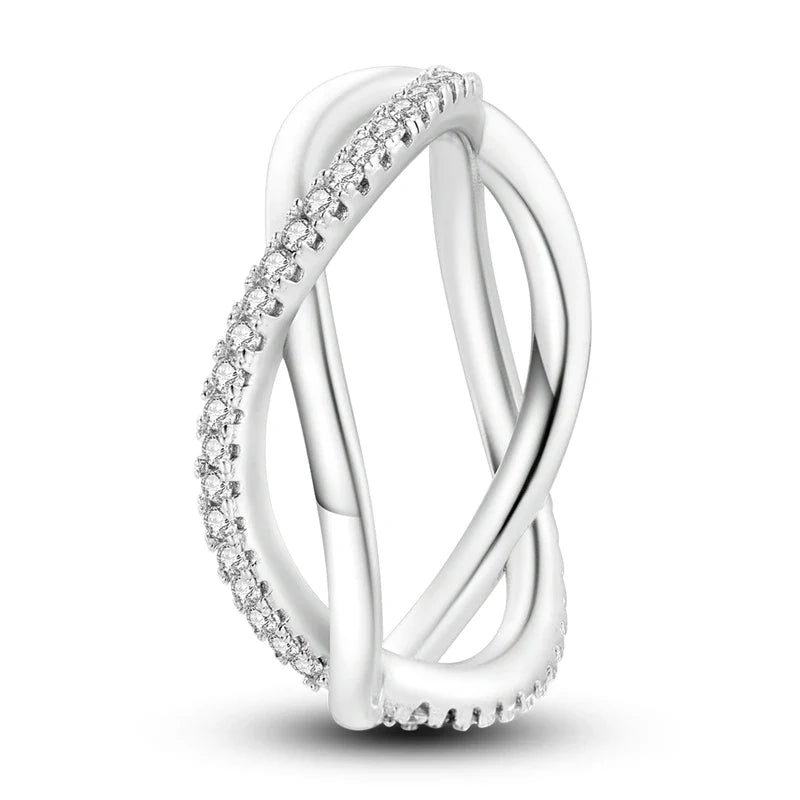 925 Silver Zircon Star Geometric Ring – Romantic Engagement Jewelry