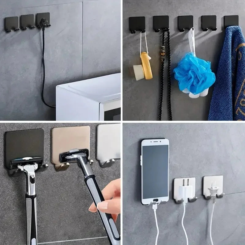 Bathroom Razor Holder Storage Hook Wall Men Shaving Shaver Shelf Punch Free Razor Rack Accessories Organization