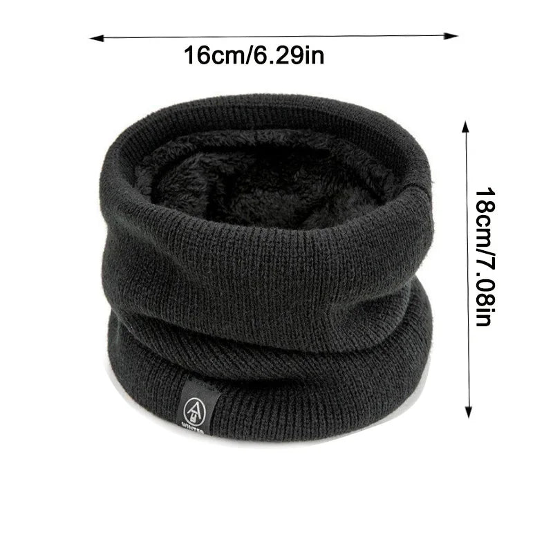 Fashion Women Knitted Scarf Solid Cashmer Like Winter RIDE Scarves Lady Warm Thick Unisex Men Neck Scarfs Ring