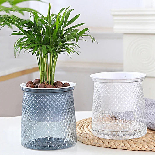 Lazy Hydroponic Self-Watering Flower Pot – Mini Succulent Indoor Planter Vase
