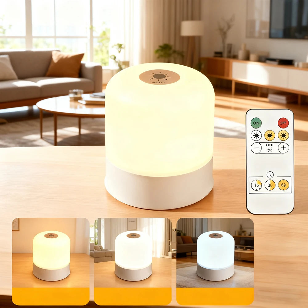 RGB LED Desk Lamp – Dimmable Rechargeable Touch Screen Bedside Reading Light