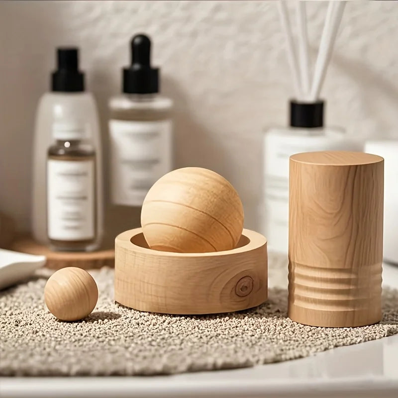Mini Wooden Car & Home Essential Oil Diffuser – Natural Fragrance for Bedroom & Bathroom