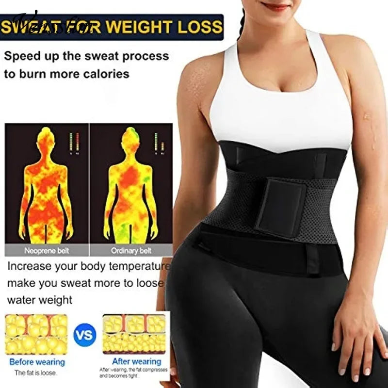 Women's Sauna Sweat Waist Trainer Belt – Abdomen Trimmer & Slimming Girdle