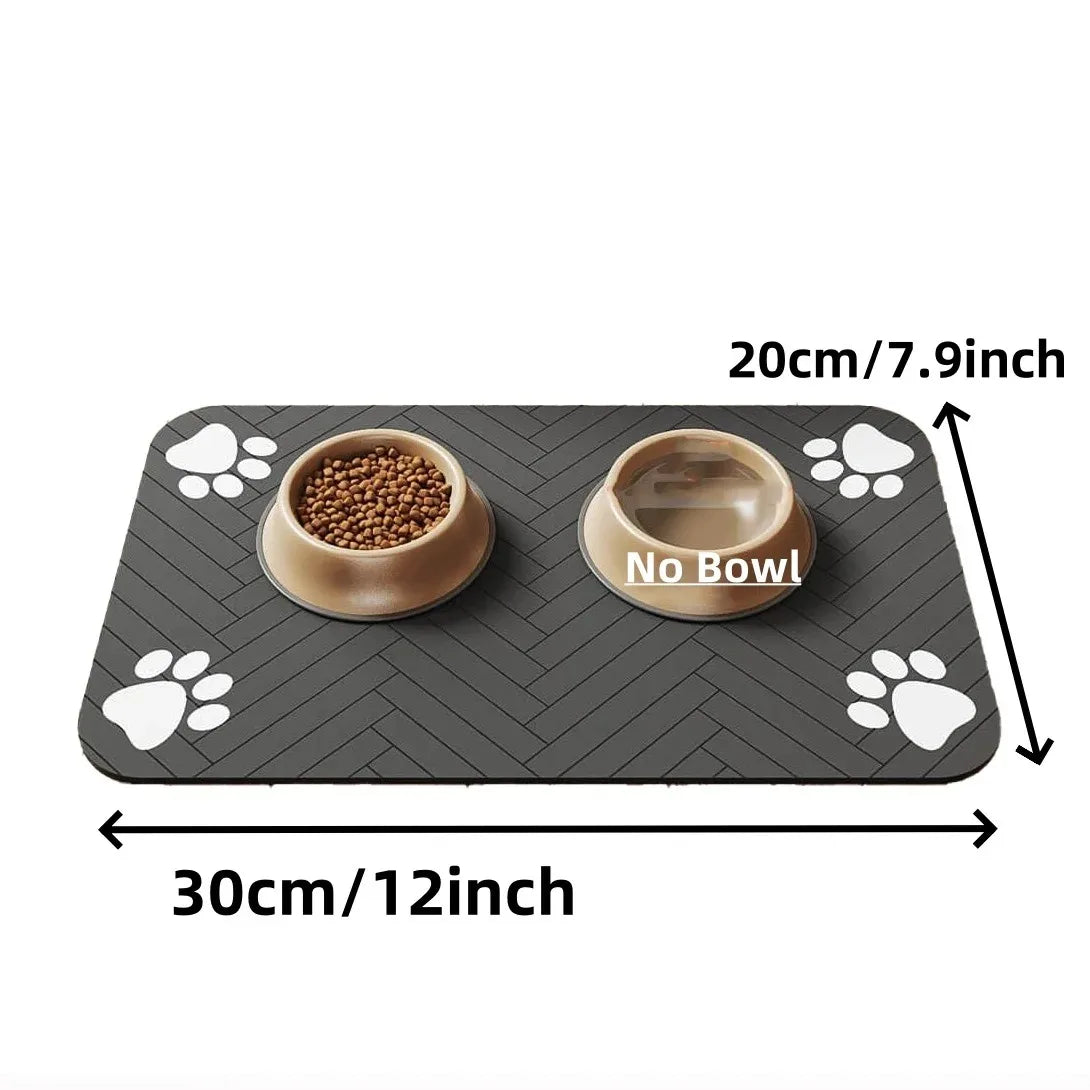 Absorbent Pet Feeding Mat – Waterproof Non-Slip Placemat for Dog & Cat Bowls