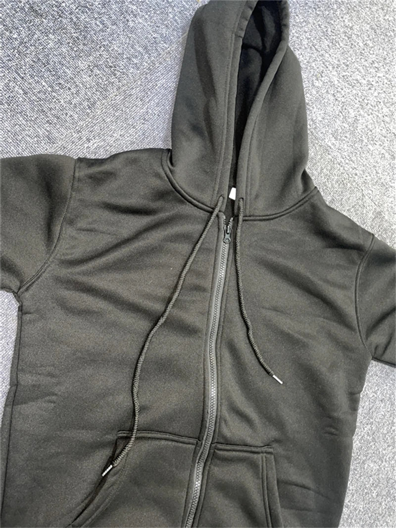 Zipper Hoodies Women/Men Trendy Long Sleeve Hooded Fleece Sweatshirt Casual Campus Streetwear Sportswear Hot Sales High Quality