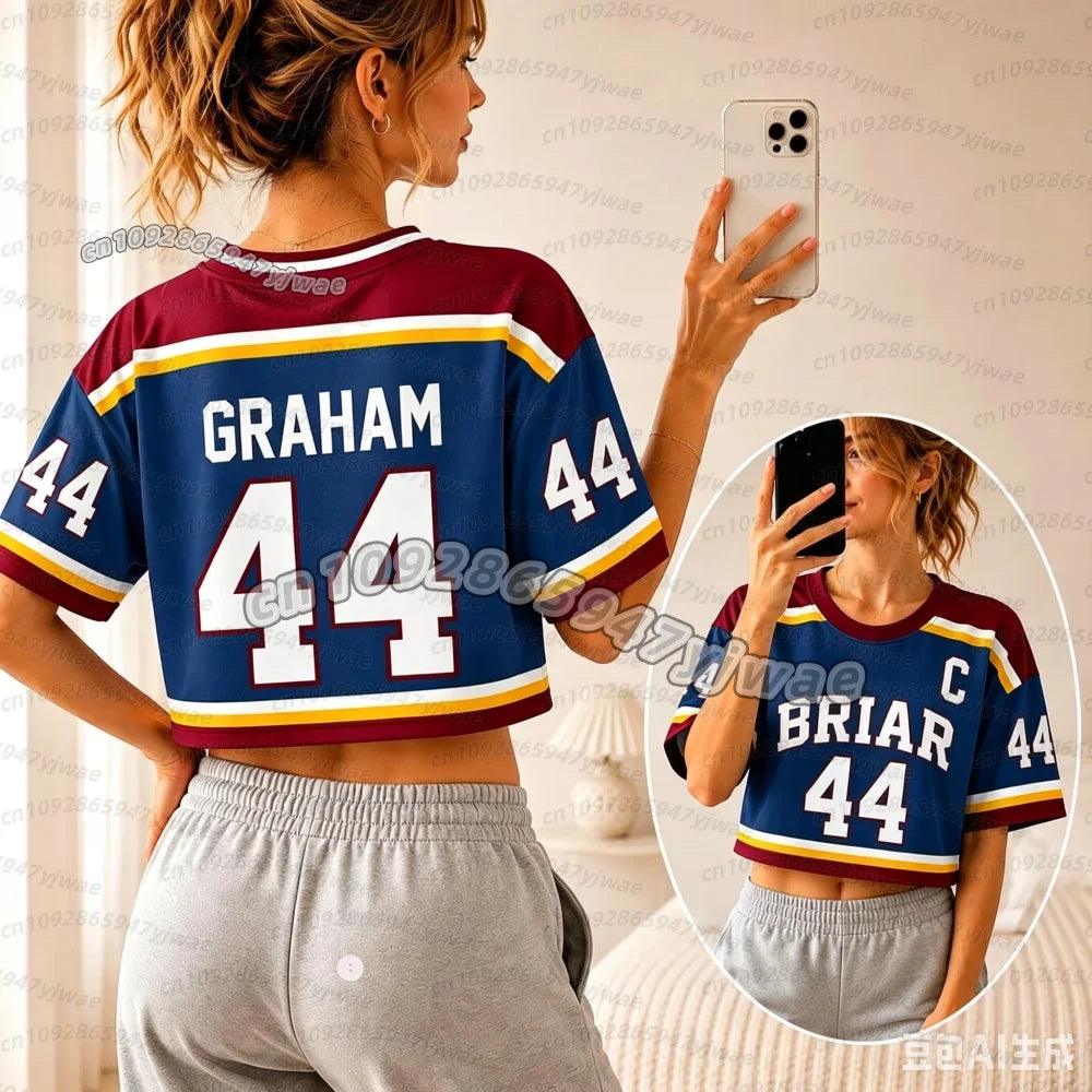 Briar University Crop Top Jersey 4, off Campus Bookish Jersey, Graham 44 Football Crop Top T-SHIRT Sports Child-parent t-shirt