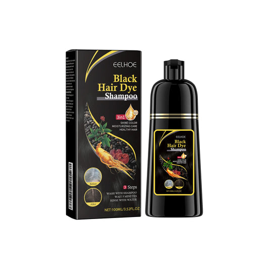 EELHOE 3-in-1 Natural Hair Dye Shampoo – Fast Grey Coverage for Men & Women