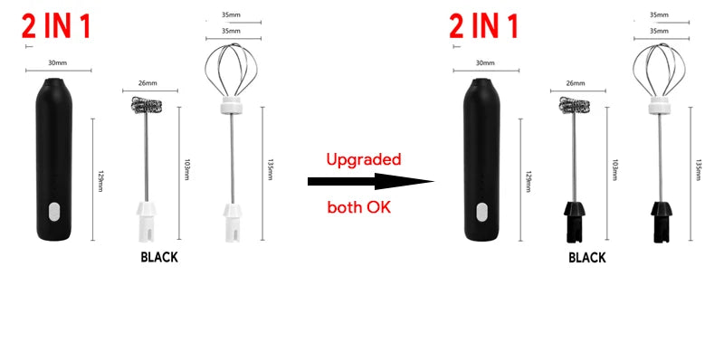 Wireless USB-C Electric Milk Frother – Handheld Stainless Steel Coffee Whisk