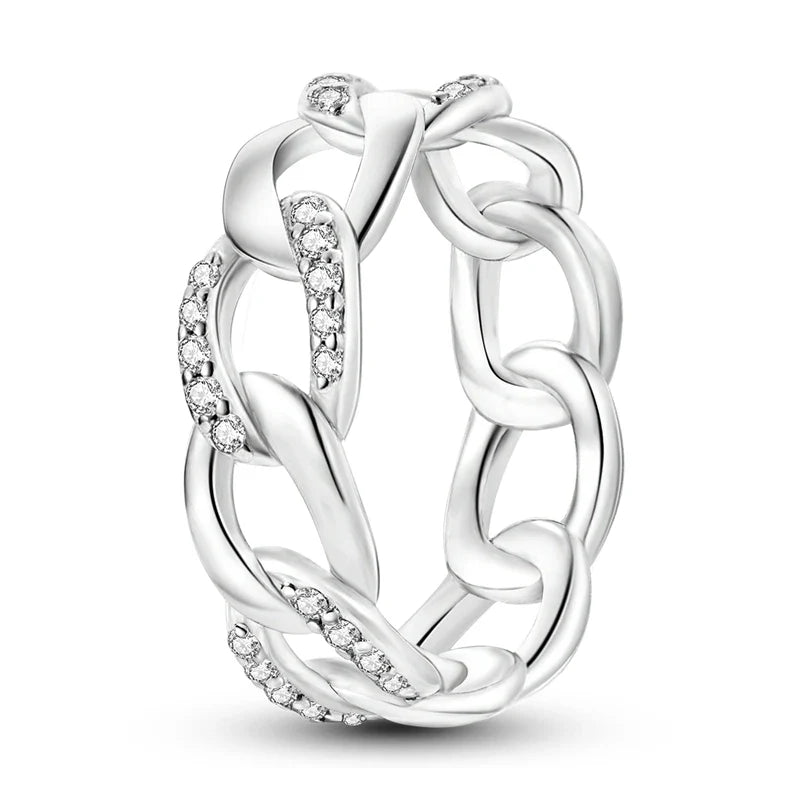 925 Silver Zircon Star Geometric Ring – Romantic Engagement Jewelry