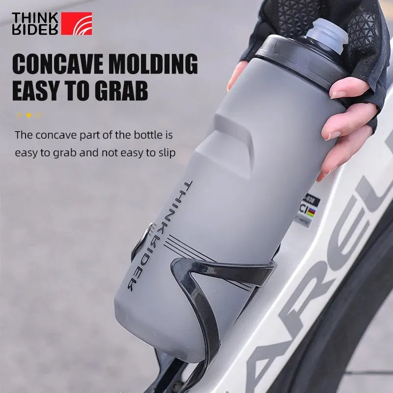 ThinkRider MTB Cycling Water Bottle – 620ml & 750ml Squeeze Sports Bottle