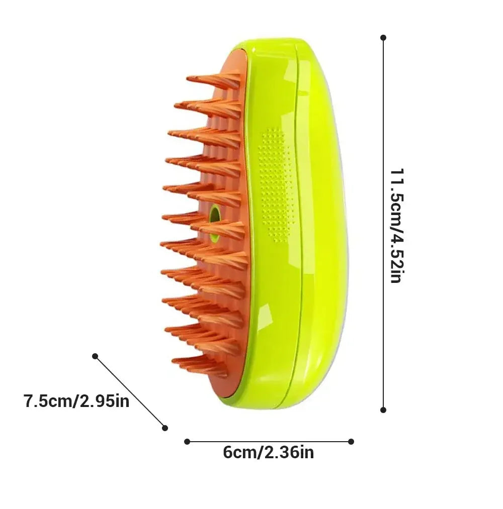 Electric Steamy Brush for Cat and Dog, Steam Brush, Electric Sprayer for Massage, Pet Grooming Tool, Shedding Combs, 3 in 1