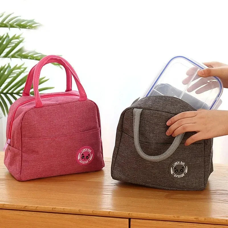 Aluminium Foil Insulated Lunch Bag – Thermal Bento Handbag for Students & Work