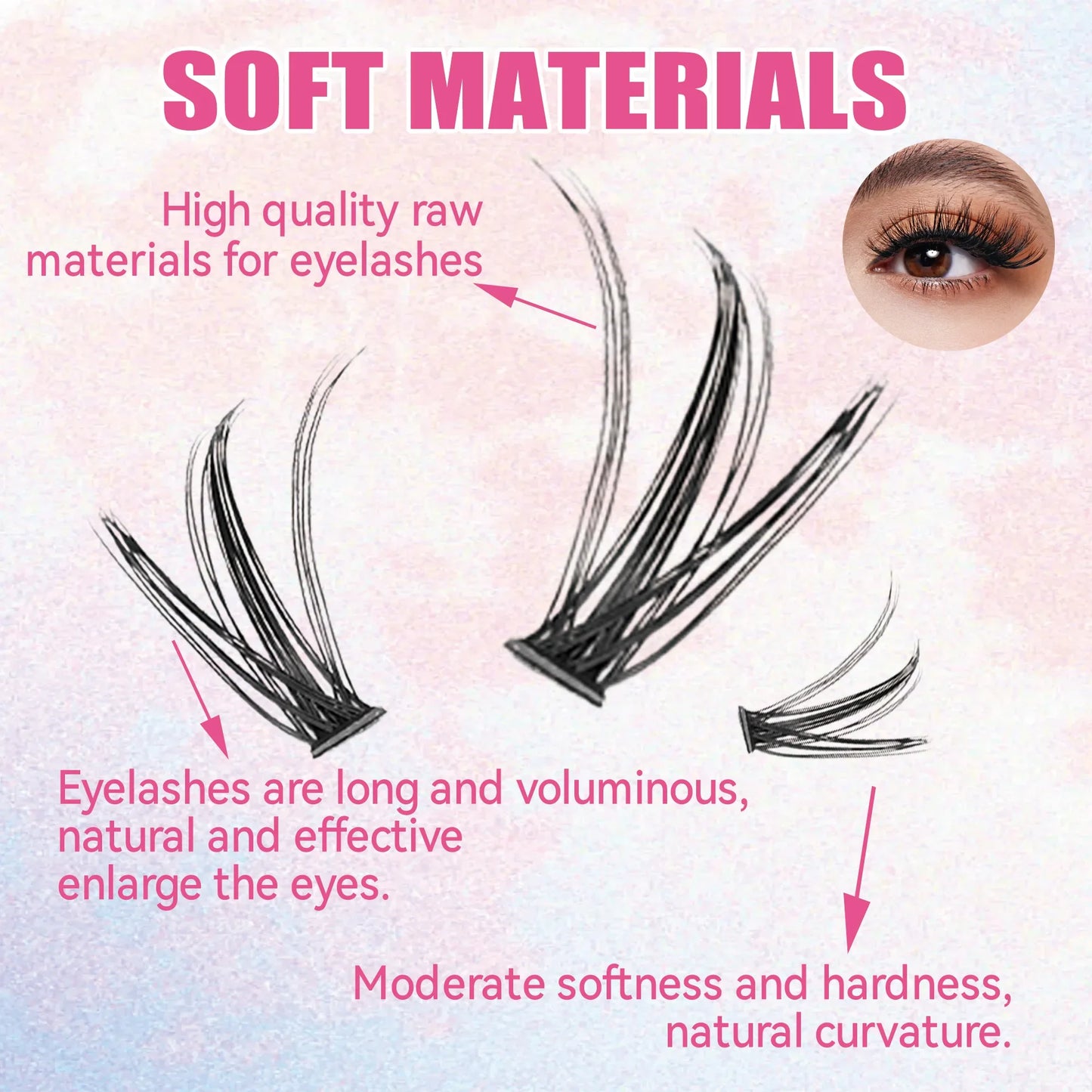 DIY Wimpers Extension Kit Wimpers 200 Stuks Clusters Wimpers Bond en Seal Make-up Tools voor Wimpers Lijmen Lijm Accessoires