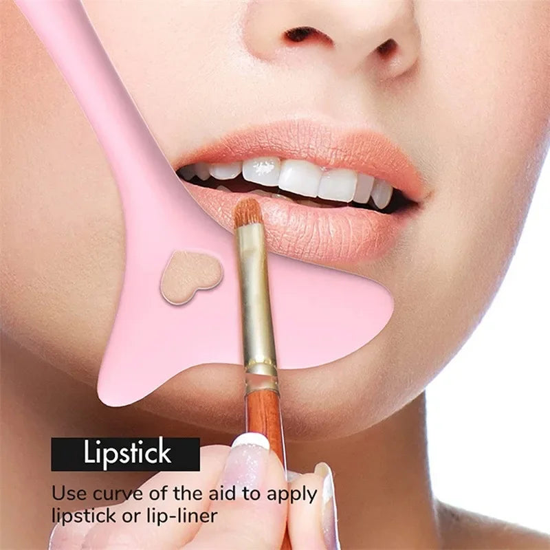 Silicone Eyeliner & Lipstick Stencil Aid – Reusable Wing Tip Makeup Tool