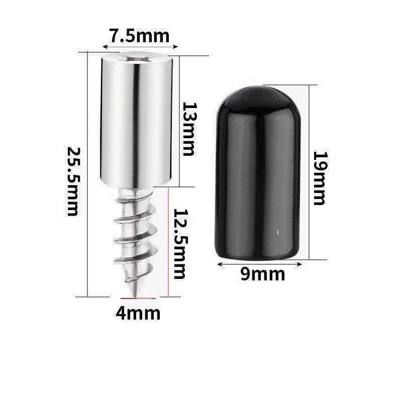 Rubber Sleeve Self-Tapping Partition Screws – Cabinet & Glass Shelf Support Nails