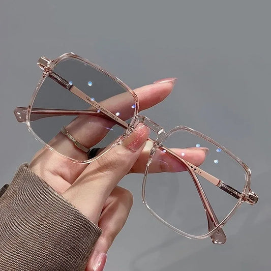Photochromic Anti-Radiation Metal Eyeglasses – Auto-Tinting Blue Light Glasses