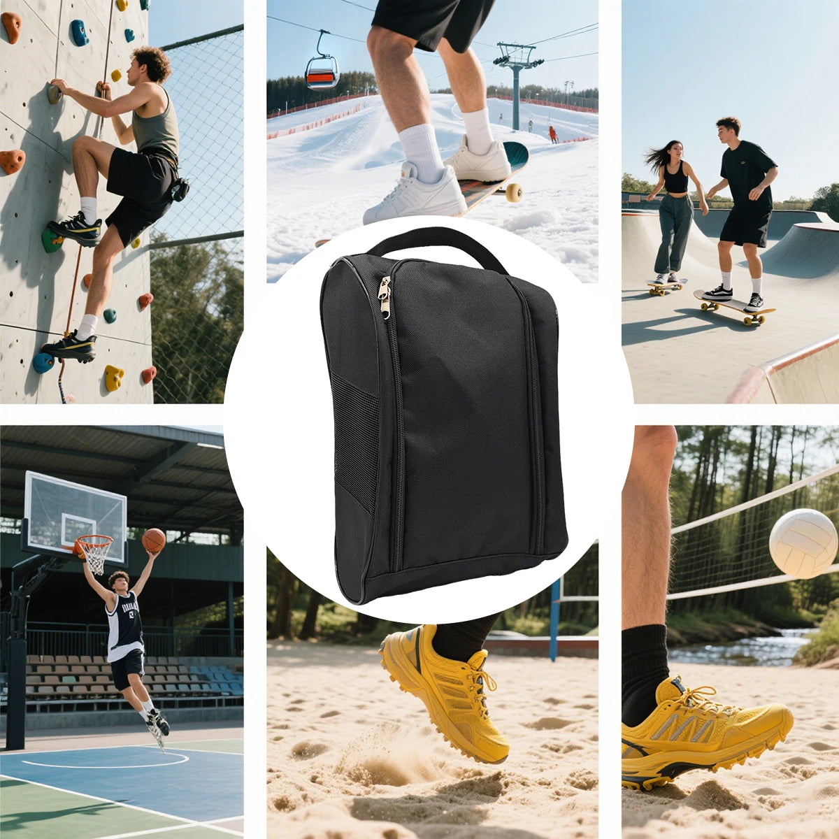 Breathable Golf & Sports Shoe Bag – Lightweight Dustproof Shoe Carrier
