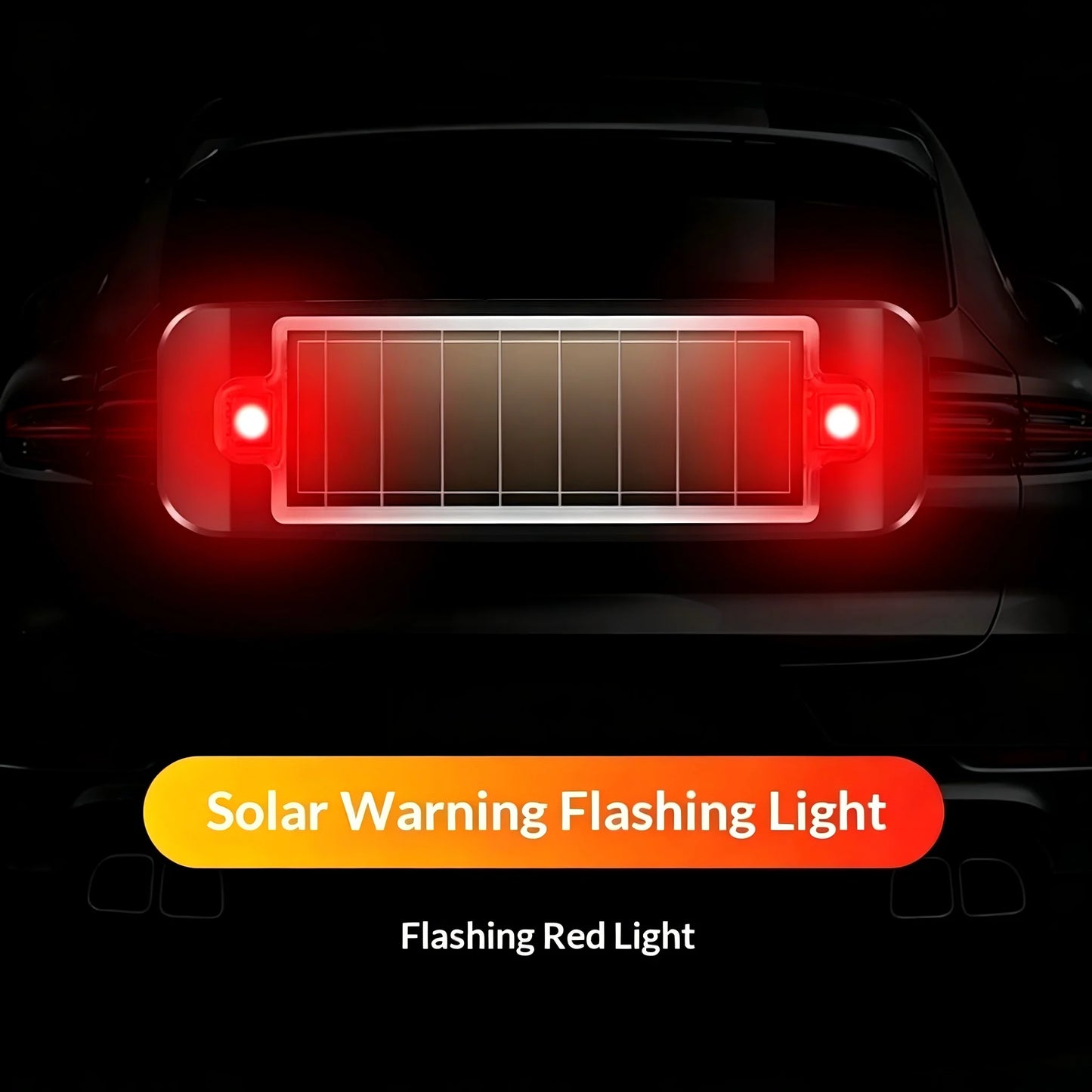 Mini Solar LED Car Warning Light, Wireless Anti-Theft Flashing Lamp, Simulated Dummy Alarm Security Light