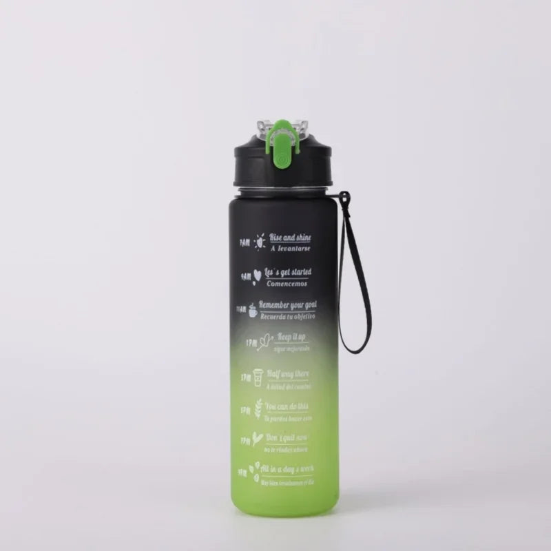 Sports Water Bottle with Time-Tracking Straw – Flip Lid, Leak-Proof, 750ml