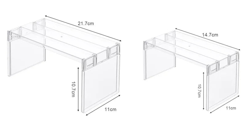 Fridge Storage Rack & Layered Separator Shelves – Transparent Space-Saving Organiser