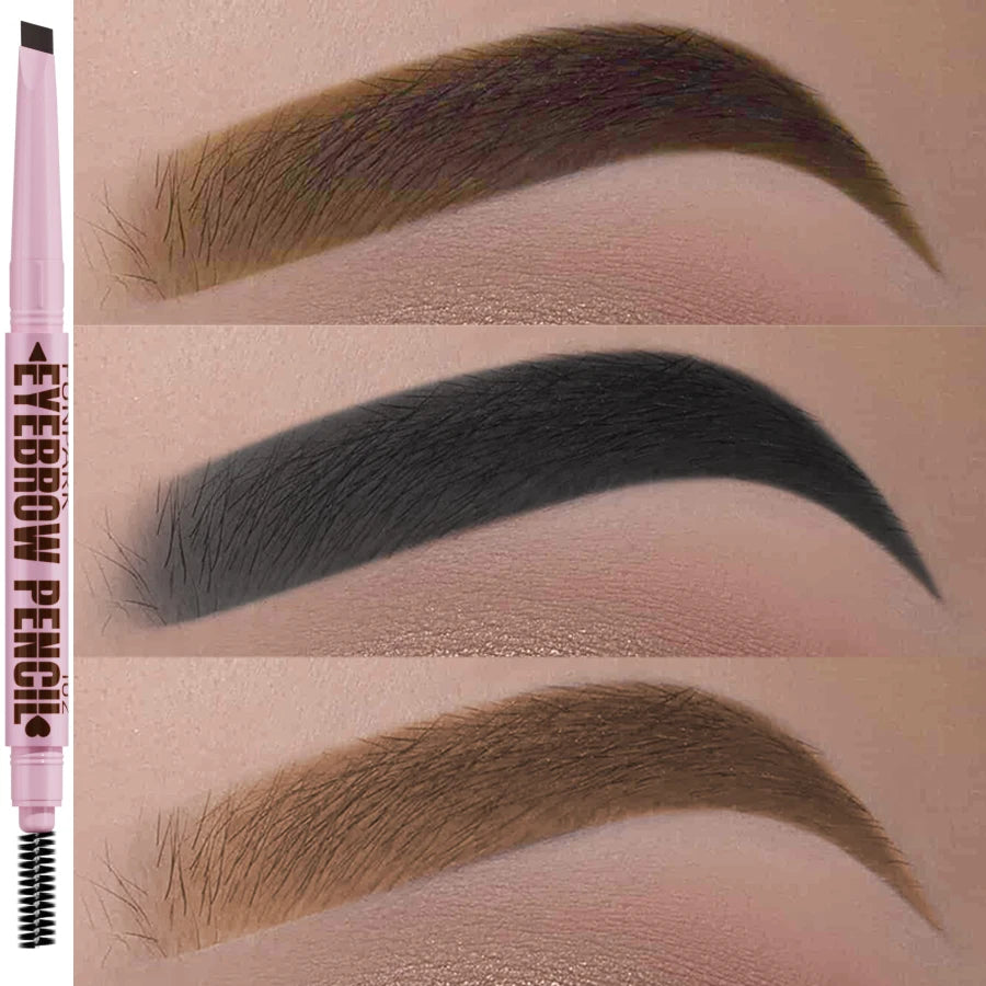 2-in-1 Waterproof Eyebrow Pen & Brush – Long-Lasting 5-Colour Brow Tattoo Pencil