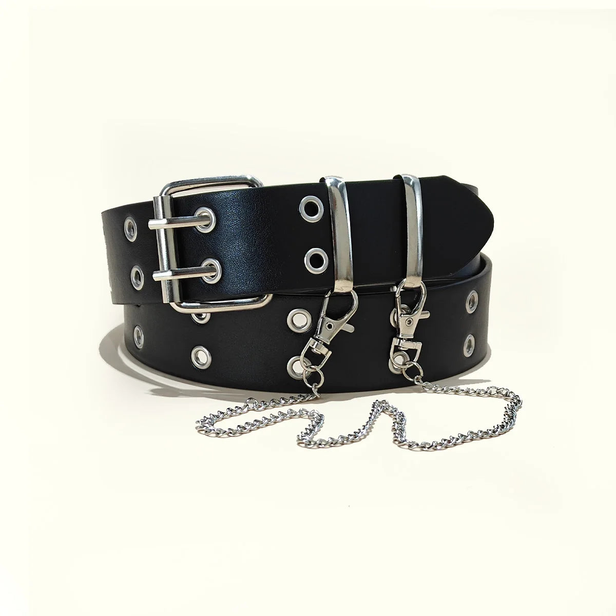Retro Square Rivet Men's Belt With Three Row Needle Buckle Hip-Hop Rock Punk Y2k Style Jeans Belts For Women Goth Waistband