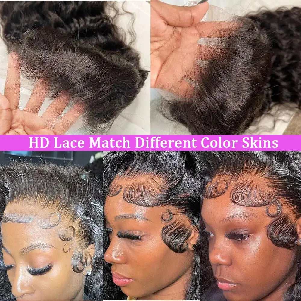 13x4 13x6 Water Wave Curly Human Hair Wig Deep Wave Frontal Wig Hd Lace Wigs On Clearance Sale 30 Inch Lace Front Wig Human Hair