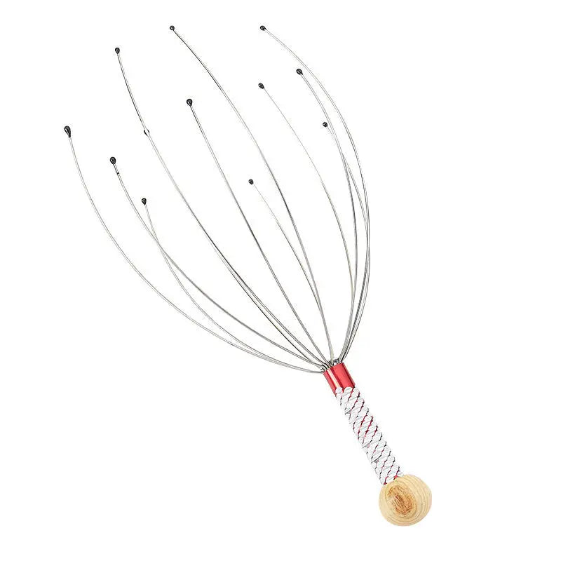 Octopus Head Scalp Massager – Stainless Steel Stress Relief Brain Scratcher