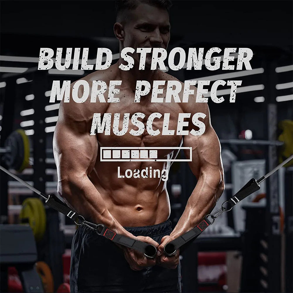 Resistance Band Handle Bar & Pulley Attachment Set – Home Gym Training Accessories