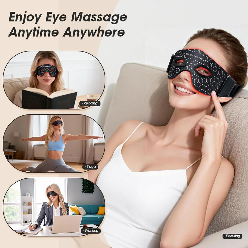 Red Light Eye Mask – 630nm & 850nm LED Therapy for Dark Circles & Puffiness