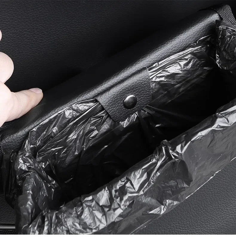 Car Trash Can Car Door Storage Box Foldable Seat Back Hanging Storage Bag Storage Box Car Interior Products