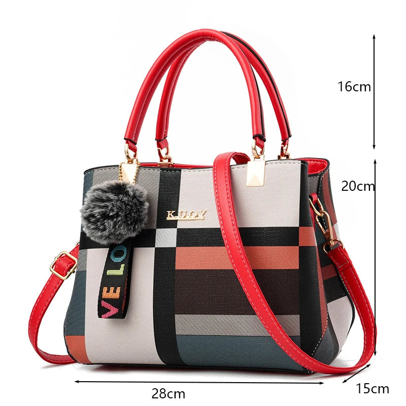 PU Leather Large Capacity Luxury Tote Shoulder Bag – Women's Travel Handbag