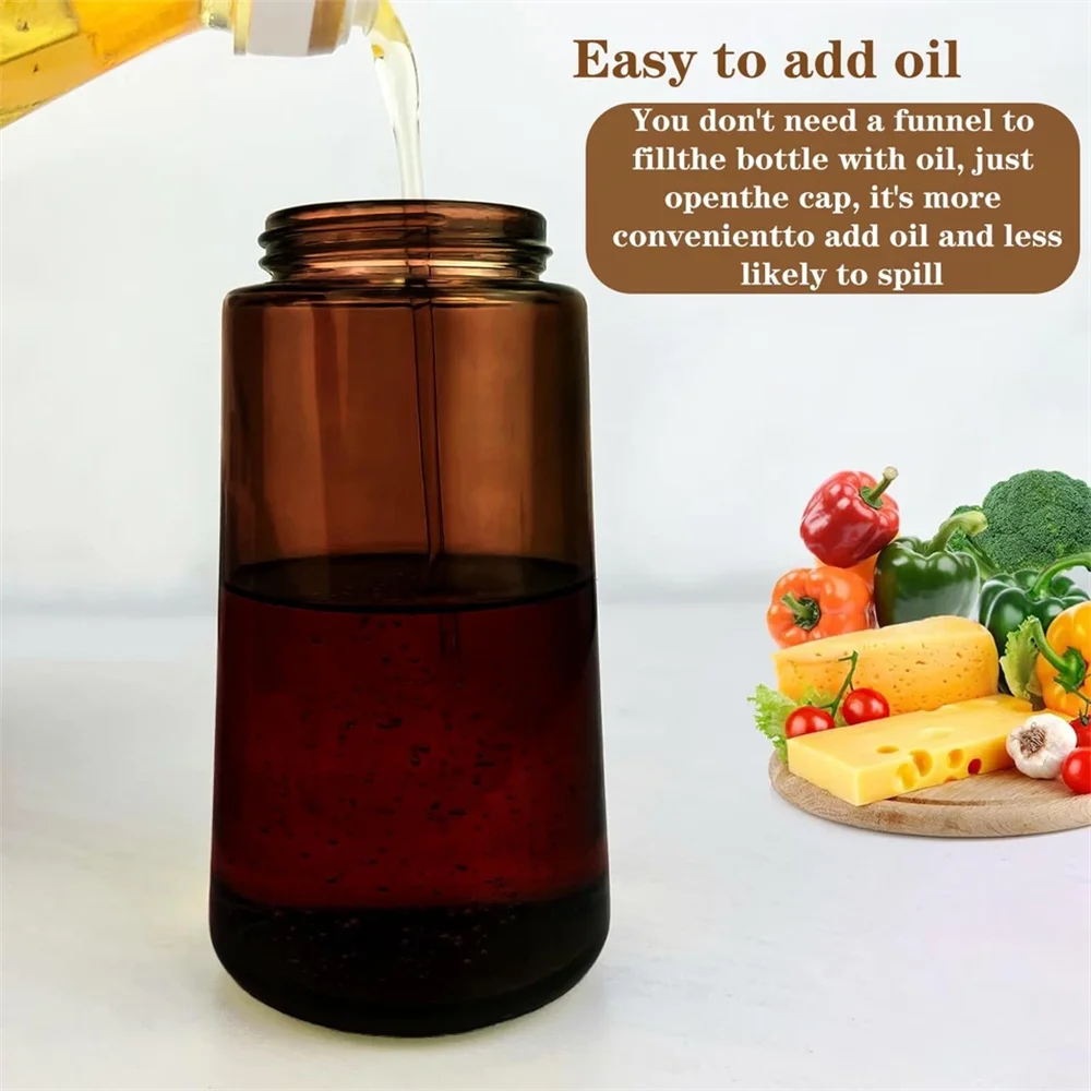 2-in-1 Glass Olive Oil Dispenser & Sprayer Bottle – 470ml, Leakproof