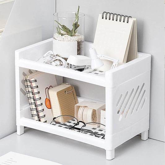 Dubbellaags Bureau Opbergrek – Bureau Organizer voor Cosmetica & Kantoorartikelen