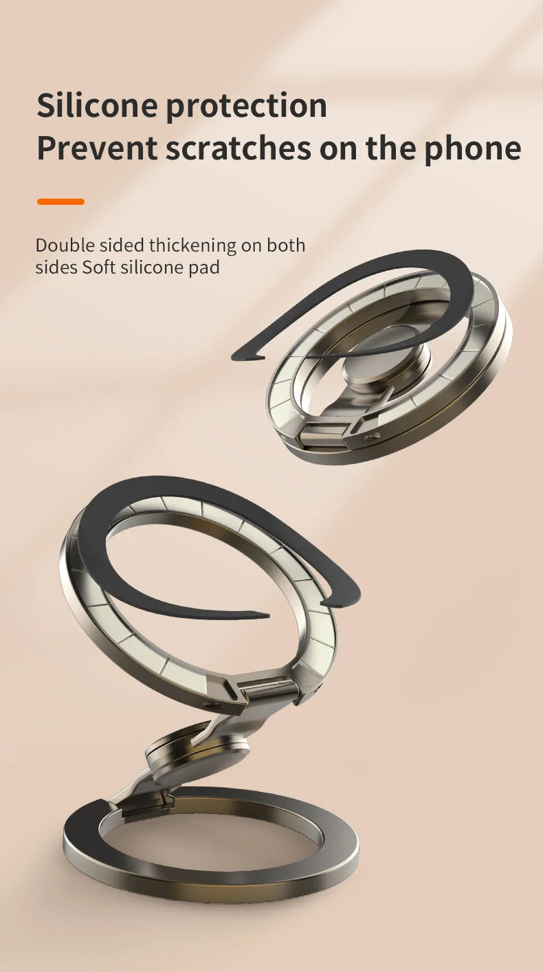 MagSafe Foldable 360° Rotating Phone Holder – Double-Sided Magnetic Grip Stand for iPhone