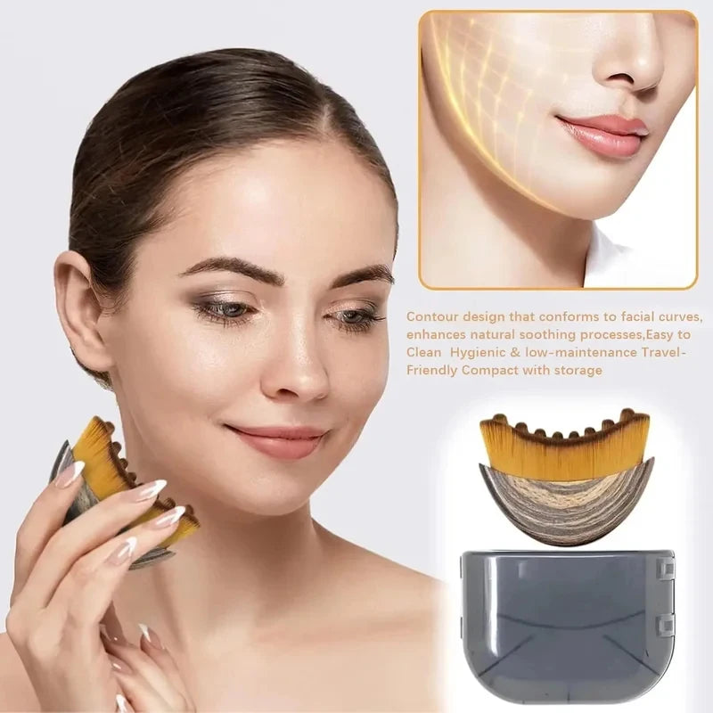 Facial Lymphatic Drainage Contour Brush – Face Chin Sculpting Massager