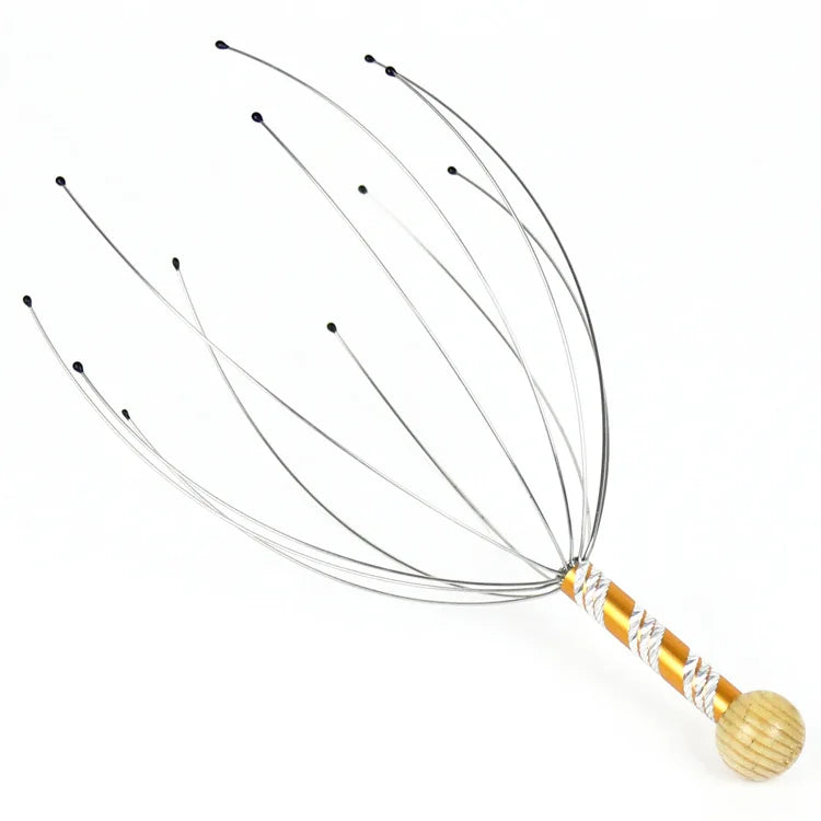 Octopus Head Scalp Massager – Stainless Steel Stress Relief Brain Scratcher