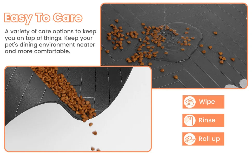 Absorbent Pet Feeding Mat – Waterproof Non-Slip Placemat for Dog & Cat Bowls