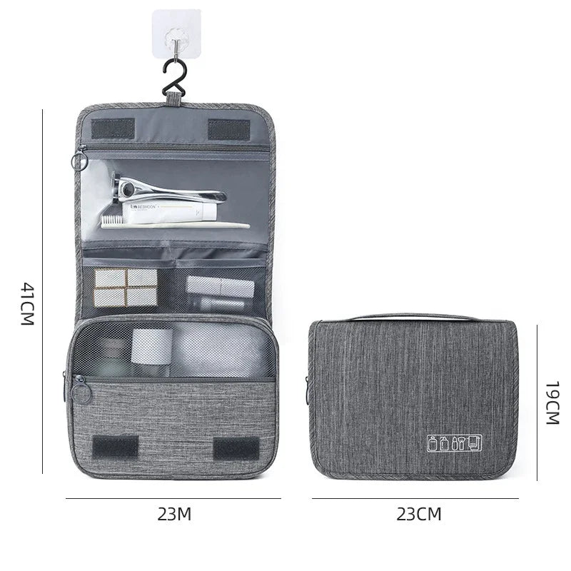 Oxford Waterproof Hanging Travel Toiletry Bag – Men & Women Wash Organiser