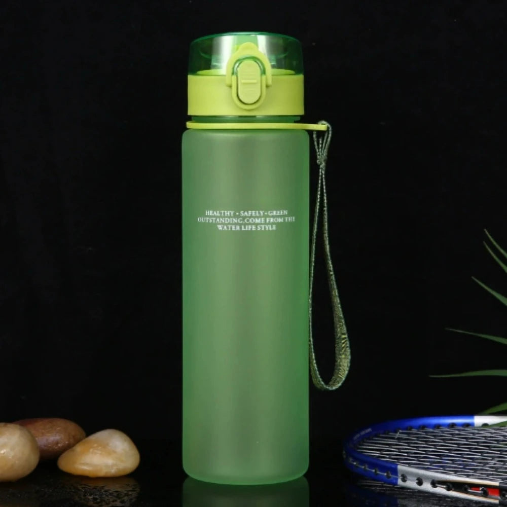 Leak-Proof BPA-Free Sports Water Bottle – 400ml & 560ml with Time Marker