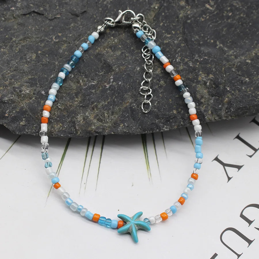 New Beach Style Seashell Necklace Beaded Choker Necklaces for Women Handmade Starfish Pendant Fashion Ocean Украшения Чокер