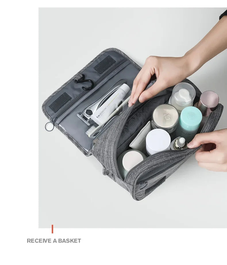 Oxford Waterproof Hanging Travel Toiletry Bag – Men & Women Wash Organiser