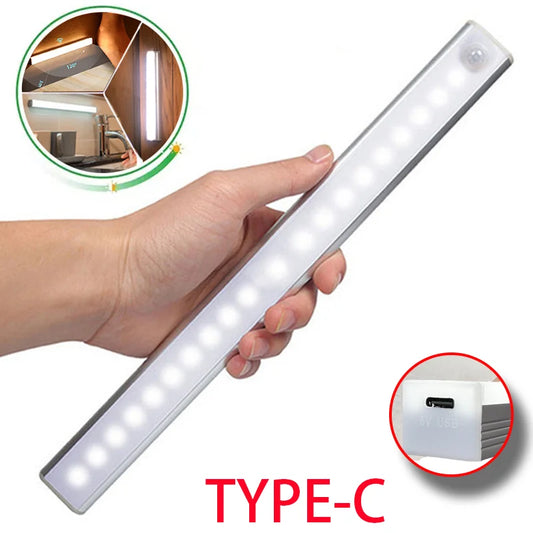 Type-C Rechargeable Motion Sensor LED Cabinet Night Light