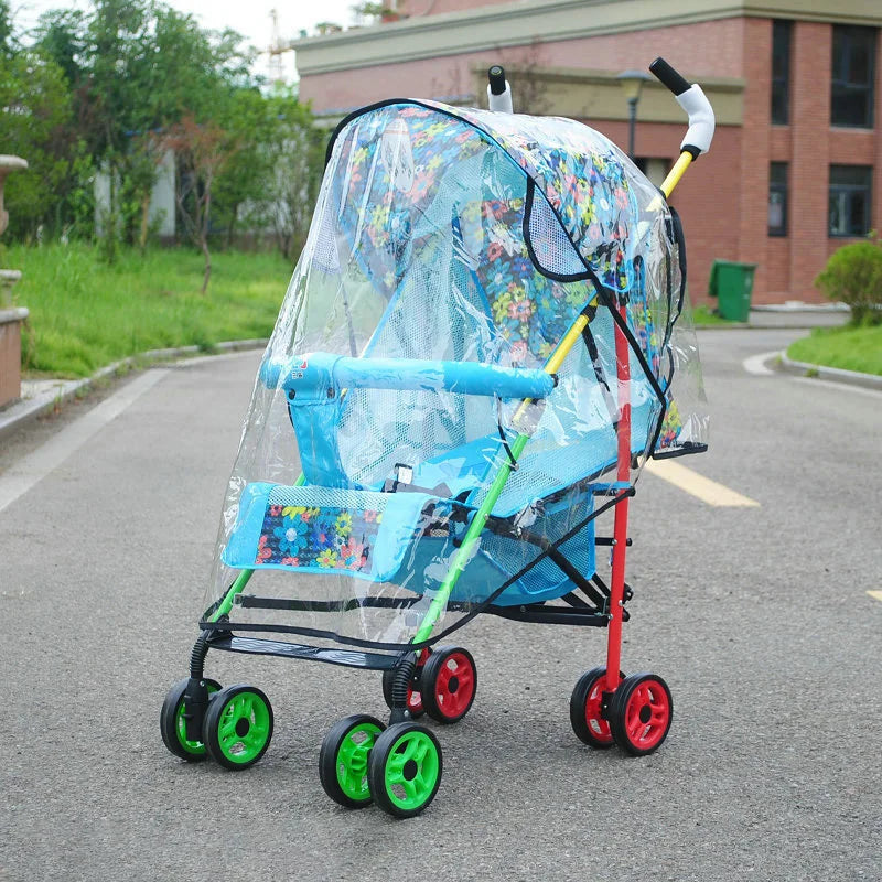 Waterproof Baby Stroller Rain Cover Windproof Baby Carriage Cover Raincoat Pram Rain Cape Outdoor Stroller Accessories