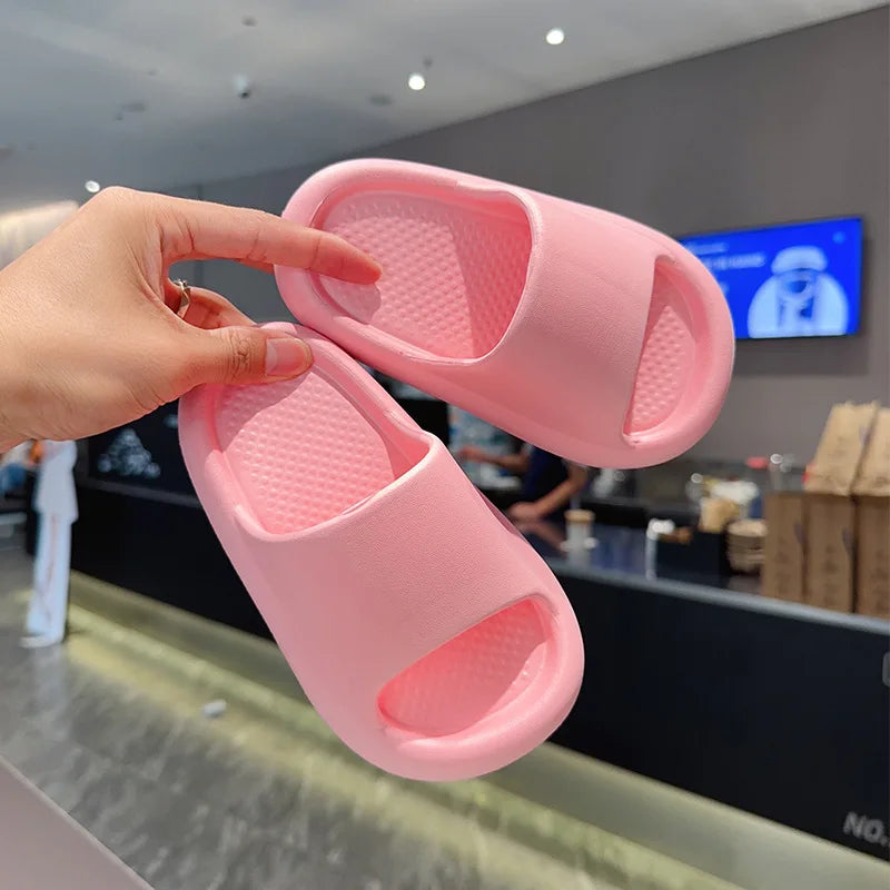 2026 Children's Slippers for Summer Boys and Girls Indoor Bathroom Soft-Soled Thickened Anti-Slip Baby Slippers and Cool Sandals