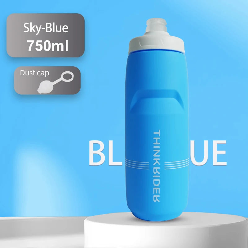 ThinkRider MTB Cycling Water Bottle – 620ml & 750ml Squeeze Sports Bottle