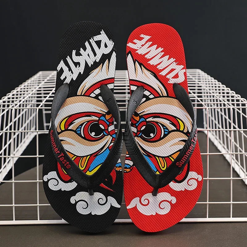2022 New Flip Flops Slippers Men Summer Anti-skid Outdoor Korea Casual Light Beach Sandals Household Slipper Students Slides